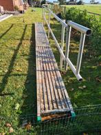 Layher alu loopbrug 7m + leuning | Axto 4m tbv rolsteiger, Ophalen, Gebruikt, Rolsteiger of Kamersteiger, 5 meter of hoger
