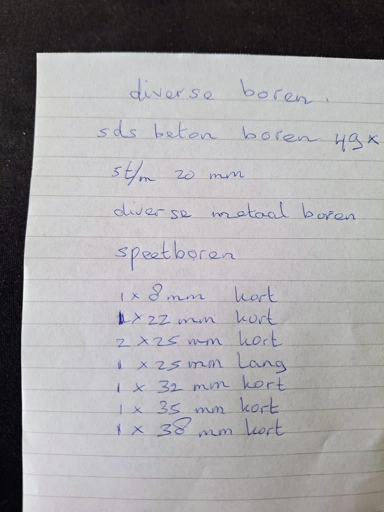Diverse boren ., Ophalen of Verzenden, Gebruikt