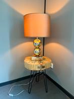 Gouden staande lamp 58 cm hoog, Ophalen of Verzenden, Gebruikt, Metaal, 50 tot 75 cm