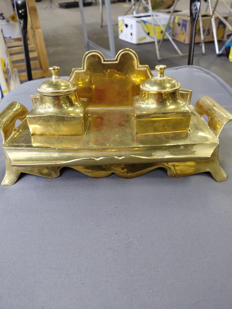 Antiek bronzen inktstel, Antiek en Kunst, Antiek | Koper en Brons, Ophalen of Verzenden