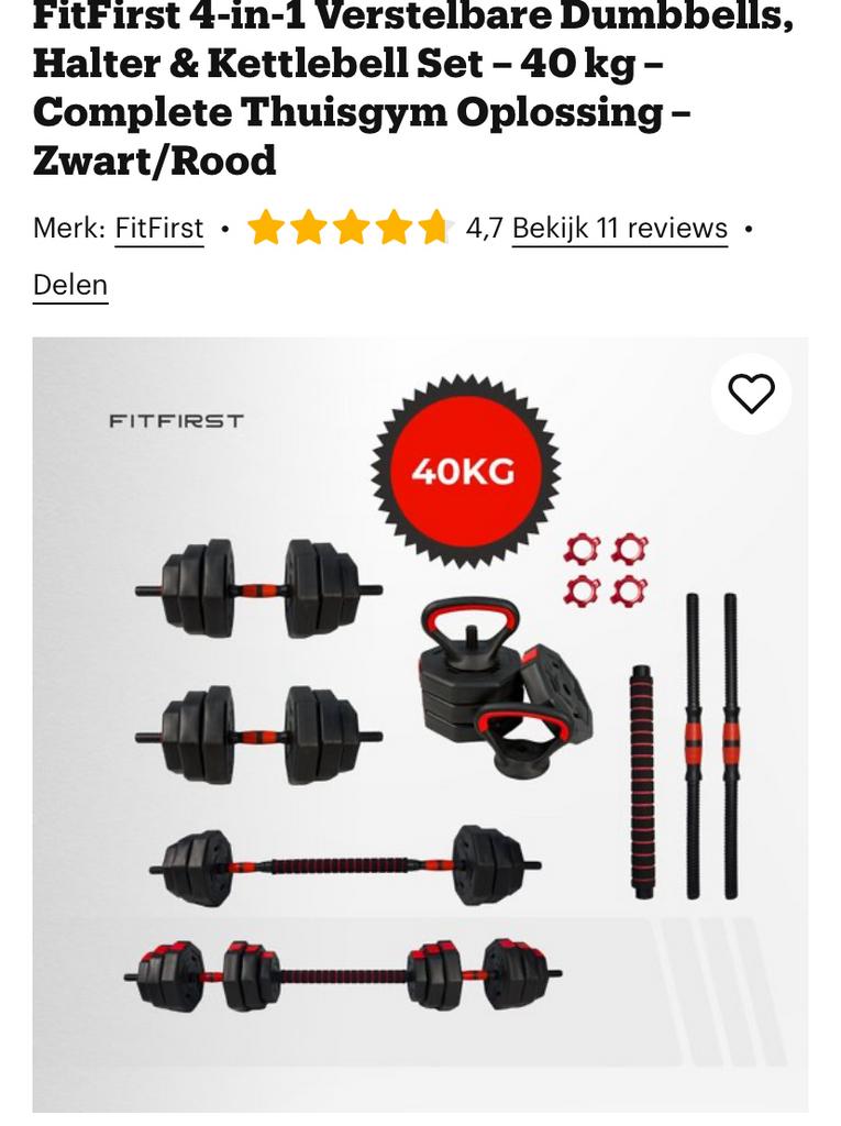 Gewichten dumbells, Ophalen, Zo goed als nieuw