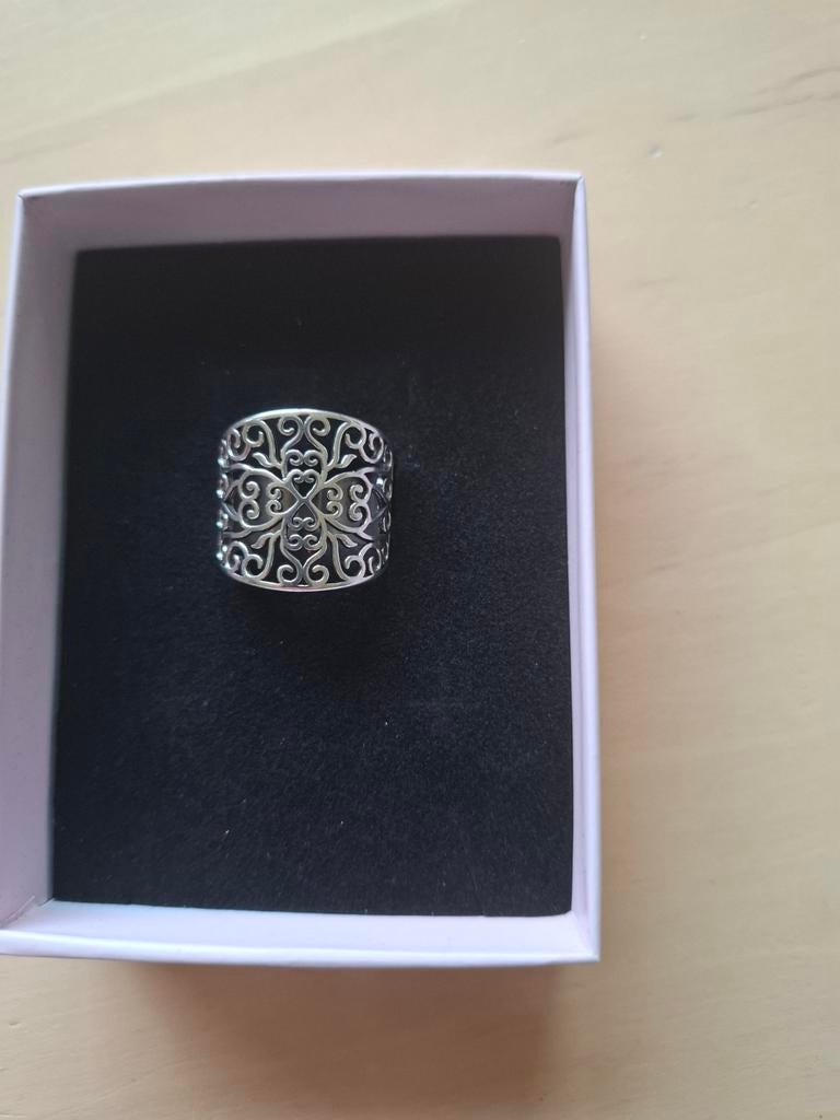 Grote vintage zilveren ring. 925, Ophalen of Verzenden, Zo goed als nieuw, Dame, Zilver