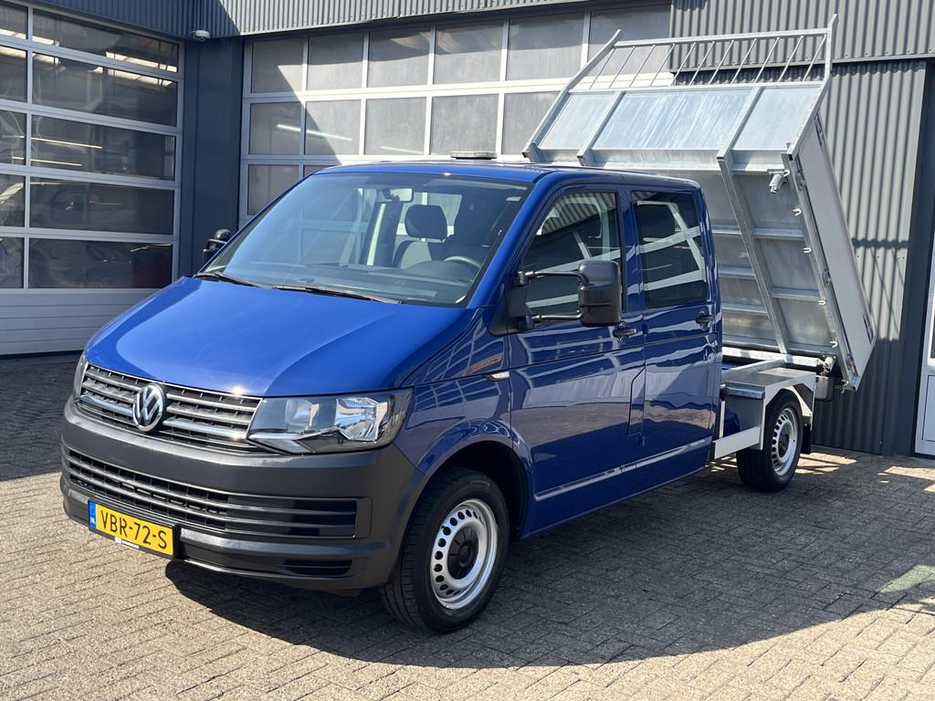 Volkswagen Transporter 2.0 TDI L2H1 DC Euro 6 Kipper open la, Auto's, Voorwielaandrijving, Gebruikt, 4 cilinders, Blauw