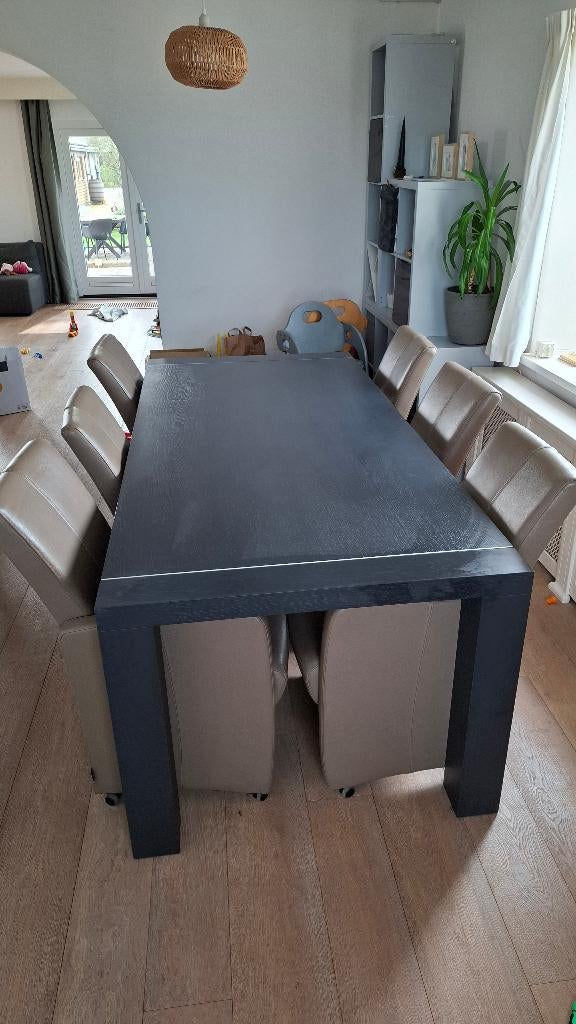 Eetkamertafel 220x100cm, Ophalen, Gebruikt, 200 cm of meer, 50 tot 100 cm