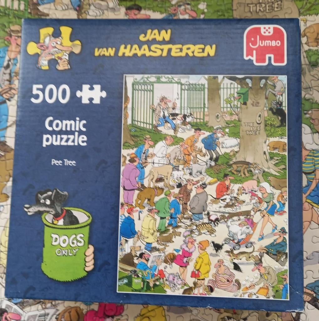 Jumbo puzzel 500 stukjes Jan van Haasteren Pee tree., Ophalen, 500 t/m 1500 stukjes, Zo goed als nieuw, Legpuzzel