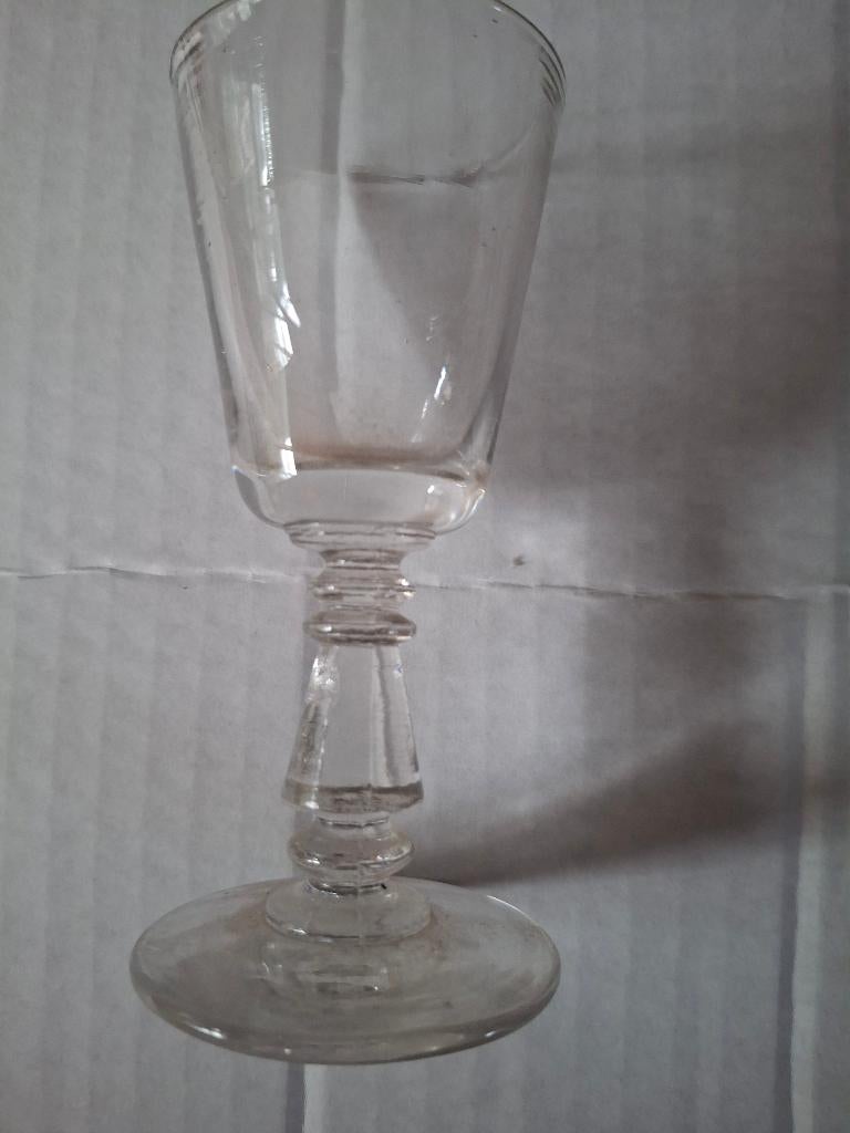 Antiek  mosterd glas beker vintage retro, Ophalen of Verzenden, Gebruikt, Overige typen