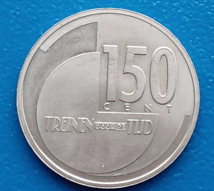 Penning 150 Cent Treinen door de tijd - 1989, Postzegels en Munten, Verzenden, Overige materialen, Nederland