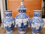 Set van 3 Delfts Blauwe Vazen - St. Delfts Bleau, Antiek en Kunst, Ophalen of Verzenden
