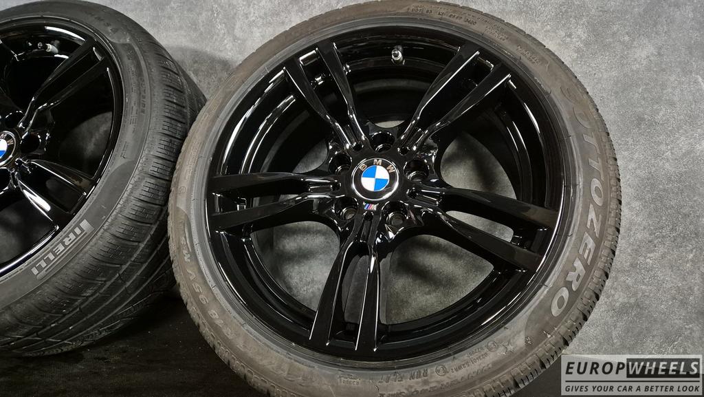 18 inch BMW 3 4 serie F30 F31 F36 ZWART 400m Winterbanden, 18 inch, Gebruikt, -, -