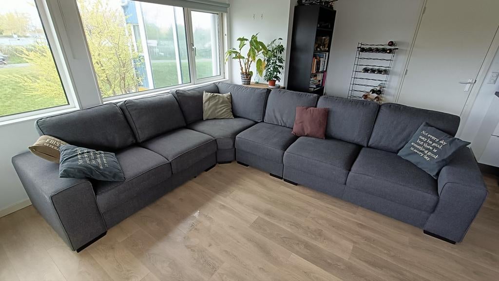 Grote hoekbank, 4-delig, Ophalen, Zo goed als nieuw, Stof