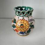 Kon plateelbakkerij Zuid - Holland Vaas met Bloemmotief, Antiek en Kunst, Ophalen of Verzenden