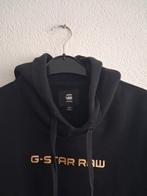 G-Star RAW hoodie zwart met goudkleurig logo, maat XS, Ophalen of Verzenden, Zo goed als nieuw