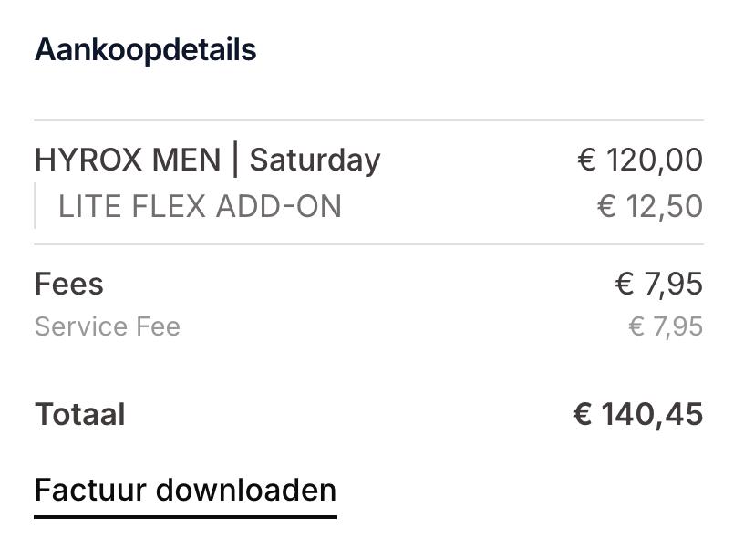 Hyrox Heerenveen ticket solo men | Voor €130, moet er van af, Eén persoon