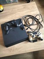 PS4 Slim 500GB met HDMI kabel en 2 controllers, Met 2 controllers, Ophalen of Verzenden, Slim, 500 GB