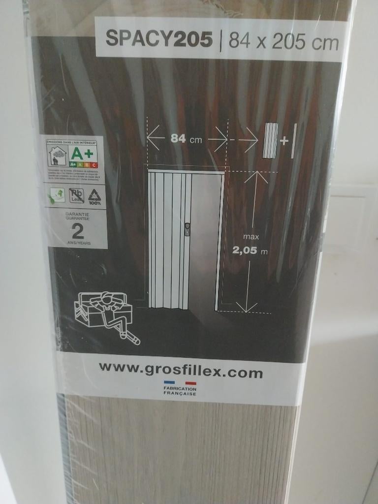 vouwdeur, Ophalen, Kunststof, 80 tot 100 cm, Binnendeur