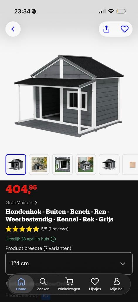 Grote honden huis voor buiten nieuw niet gebruikt, Ophalen of Verzenden, Nieuw, 110 cm of meer, Minder dan 65 cm