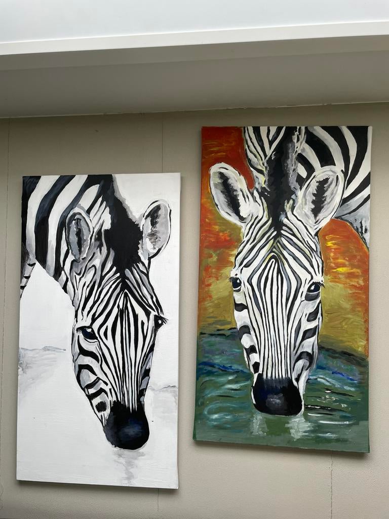 Schilderij Zebra, Ophalen