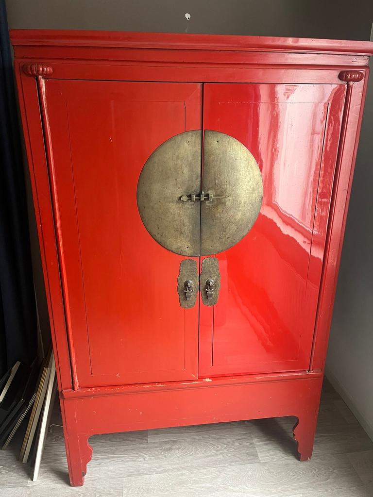 Rode Chinese bruidskast, Huis en Inrichting, Ophalen, Gebruikt