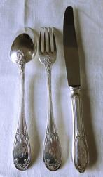 Antiek FRANS verzilverd bestek 12 personen BOULENGER, Ophalen of Verzenden