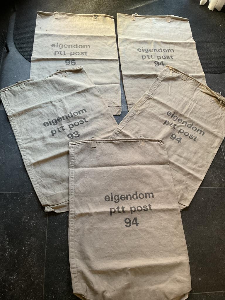 Originele PTT Post linnenpostzakken (groot), Ophalen of Verzenden, Gebruikt