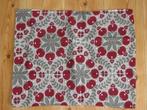Vintage kussensloop lap stof grijs met rode appeltjes NIEUW, Nieuw, Ophalen of Verzenden, 30 tot 120 cm, Katoen