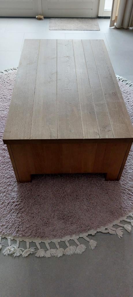 Houten salontafel met lade, Ophalen of Verzenden