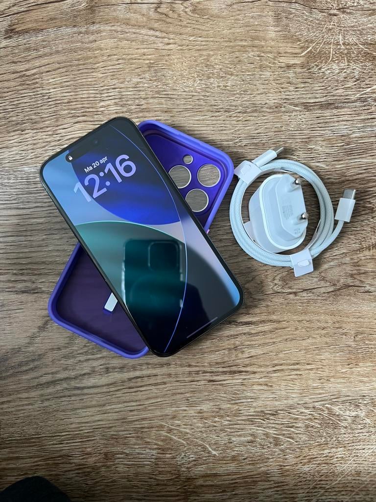 iPhone 15 pro 128 gb batterij 90%, Telecommunicatie, Mobiele telefoons | Apple iPhone, Zwart, Ophalen of Verzenden, Zonder simlock