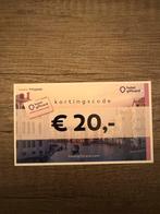 €20 Kortingscode hotel giftcard, Eén persoon, Kortingsbon