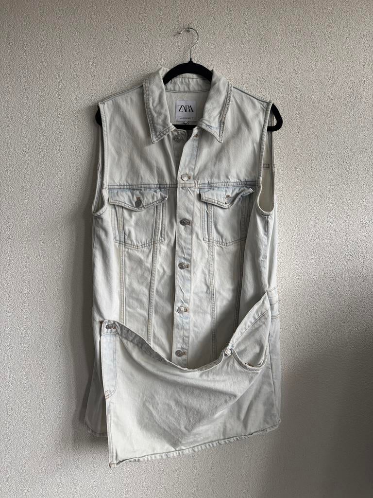 Zara licht blauwe mouwloze denim jurk, Kleding | Dames, Jurken, Blauw, Zara, Maat 46/48 (XL) of groter, Ophalen of Verzenden