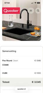 Quooker kraan met Combi en Cube - kokend, warm, koud, bruis, Huis en Inrichting, Ophalen, Zo goed als nieuw