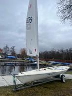 Laser zeilboot 1980 – romp + trailer, Watersport en Boten, Ophalen, Geen motor, Gebruikt, Overige brandstoffen