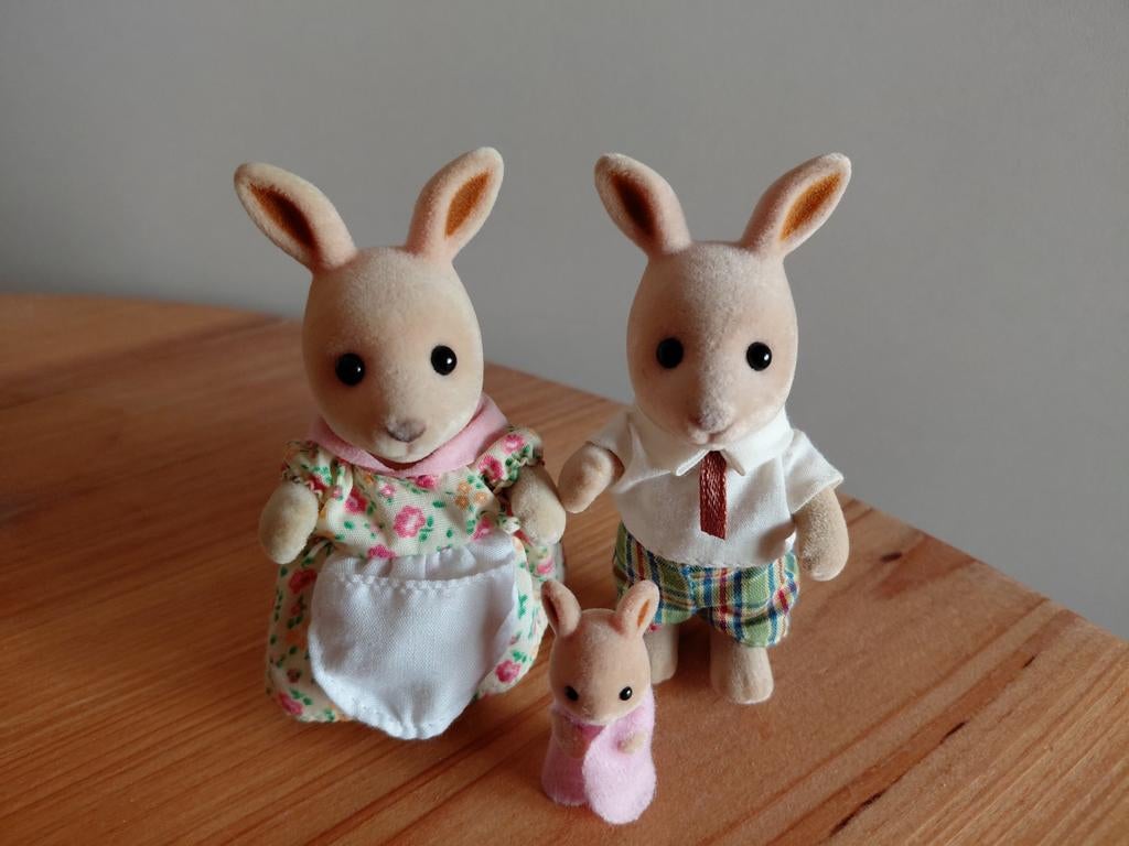 Sylvanian families vintage kangoeroes/mini/baby, Verzamelen, Ophalen of Verzenden, Gebruikt, Poppenhuis