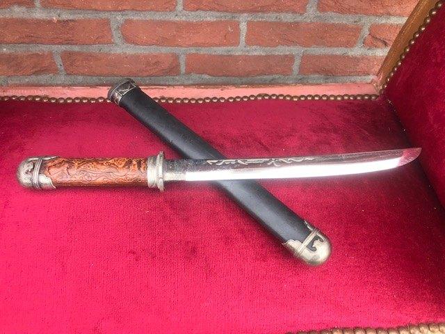 Japanse dolk/ tanto, drakenmotief, Verzamelen, Militaria | Algemeen, Ophalen of Verzenden, Overige soorten, Azië, Mes of Dolk