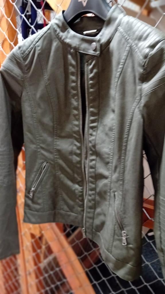 Nep leren groen jasje maat s nieuw, Ophalen of Verzenden, Nieuw, Maat 38/40 (M), Groen