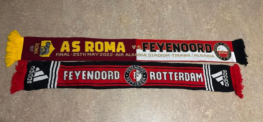 Feyenoord Rotterdam Sjaal (s) voetbalsjaal s as roma, Maat XL, Ophalen of Verzenden, Gebruikt, Clubaccessoires