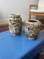 Twee vintage vaasjes berkenbast mid century, Ophalen of Verzenden