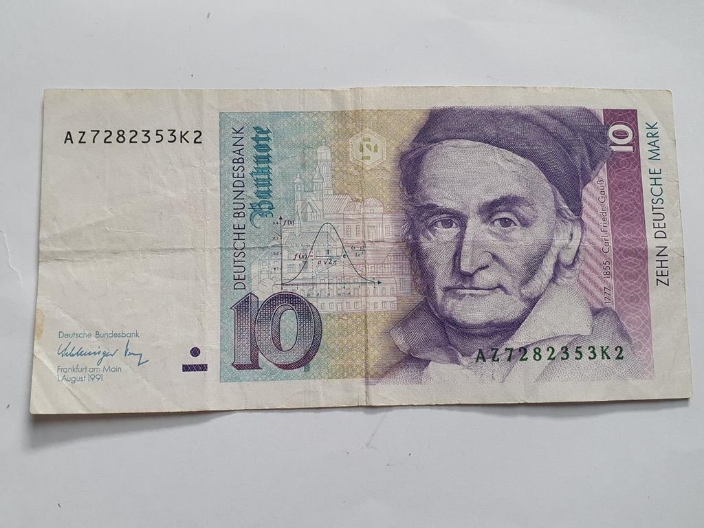 10 Mark bankbiljet uit 1991 Duitsland, Postzegels en Munten, Bankbiljetten | Europa | Niet-Eurobiljetten, Ophalen of Verzenden