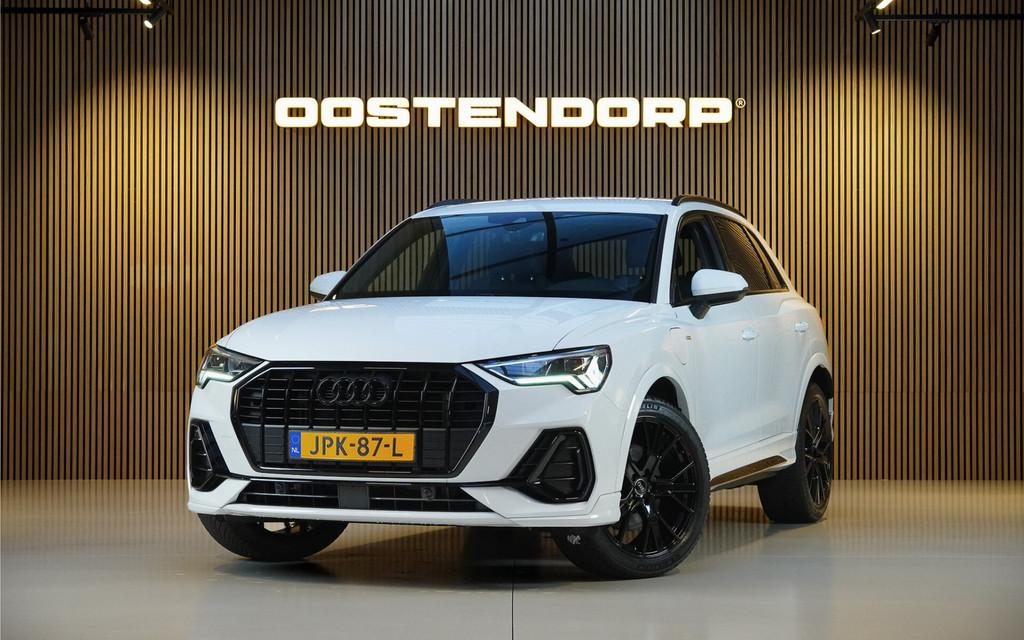 Audi Q3 45TFSIe/245pk S-Line|2022|20"Blackstyle|Trekhaak|Mat, Auto's, Audi, Gebruikt, Zwart, Wit, Hybride Elektrisch/Benzine