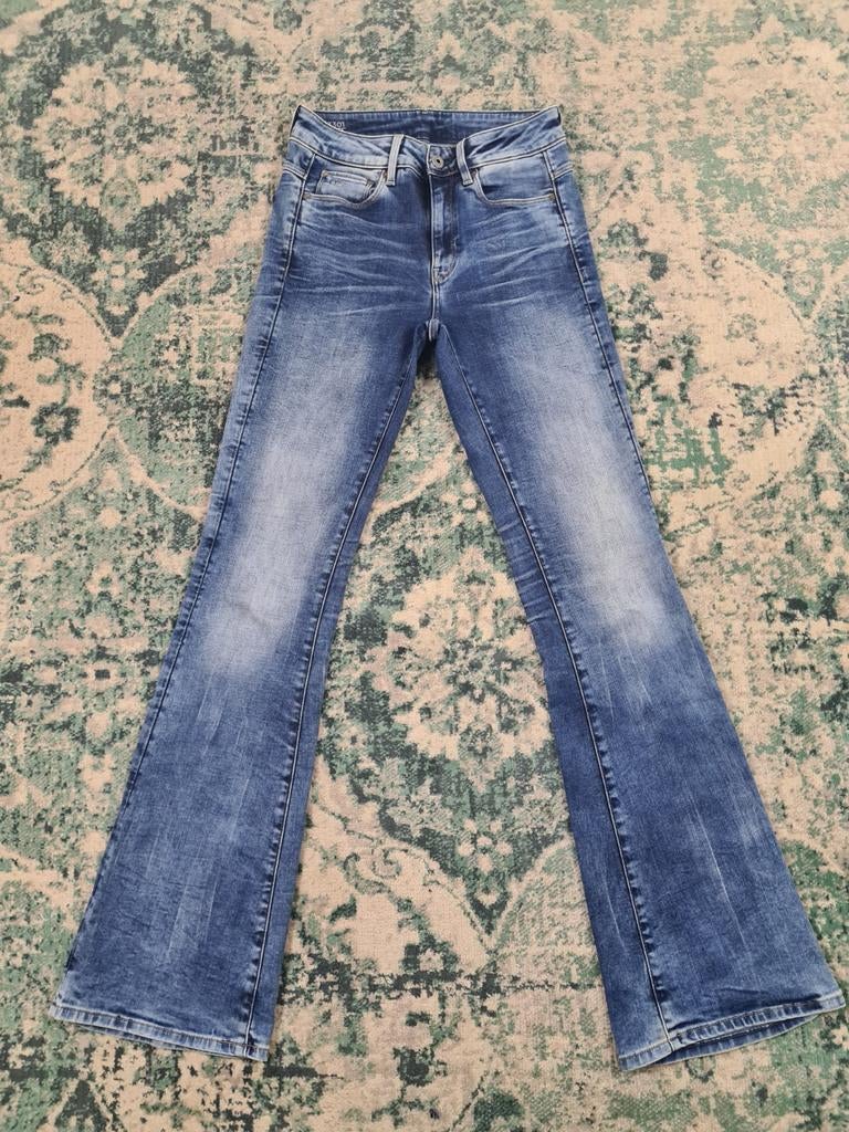 G-star 3301 high Flare W26 L32 WMN Tulsi2632 Blauw, Blauw, Ophalen of Verzenden, W27 (confectie 34) of kleiner, G-STAR RAW