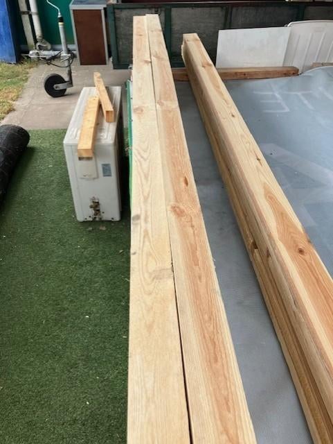Planken, Doe-het-zelf en Verbouw, Hout en Planken, Ophalen, Gebruikt, Minder dan 25 mm, 200 tot 250 cm