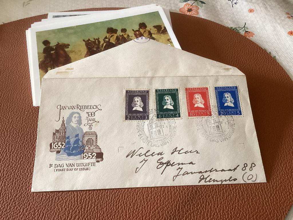 No595  E7 gelopen Hengelo Heb ook van Nederland jaargangen, Postzegels en Munten, Postzegels | Eerstedagenveloppen, Ophalen, Beschreven