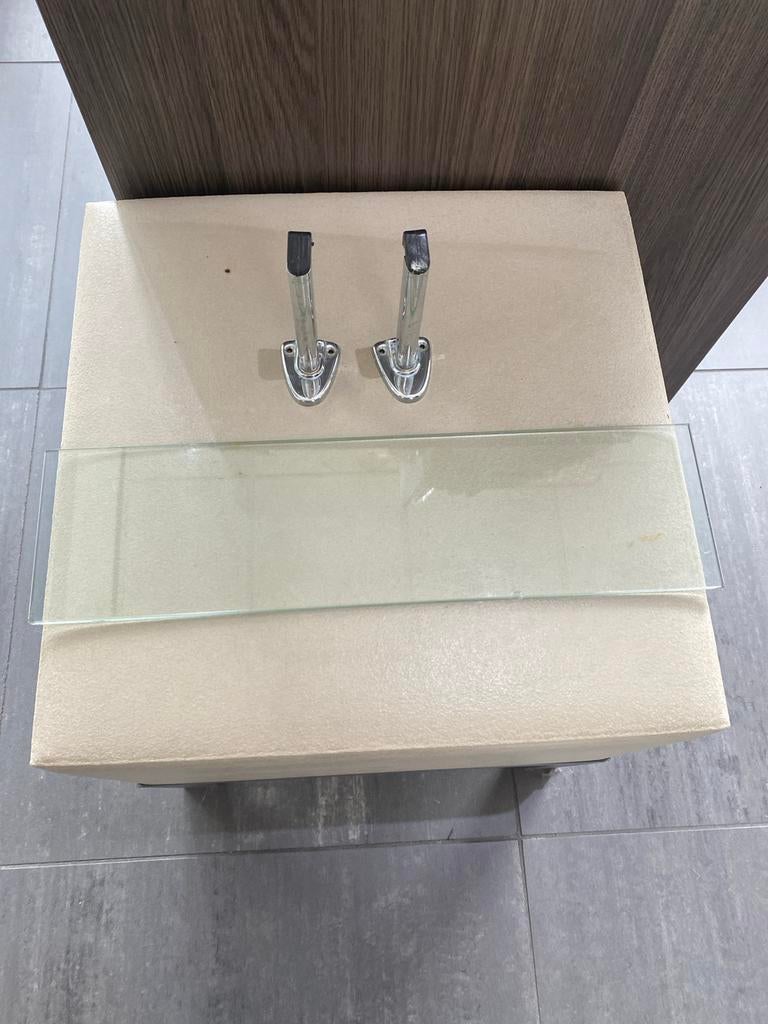 Badkamer planchet met glazen plank, Ophalen, Gebruikt, Overige kleuren, Overige typen