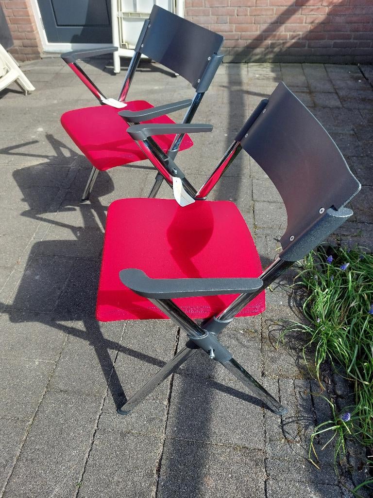 set  AHREND (bureau) stoelen, Ophalen, Zo goed als nieuw, Rood, Bureaustoel