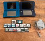 Nintendo DS en 3DS met 15 games en oplader, Spelcomputers en Games, Spelcomputers | Nintendo DS, Blauw, DS Original of Phat, Ophalen of Verzenden