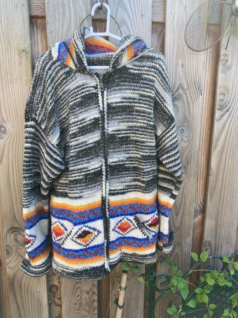 Hippie festival vest met kaboutermuts - Maat L, Ophalen of Verzenden, Zo goed als nieuw, Maat 42/44 (L), Overige kleuren