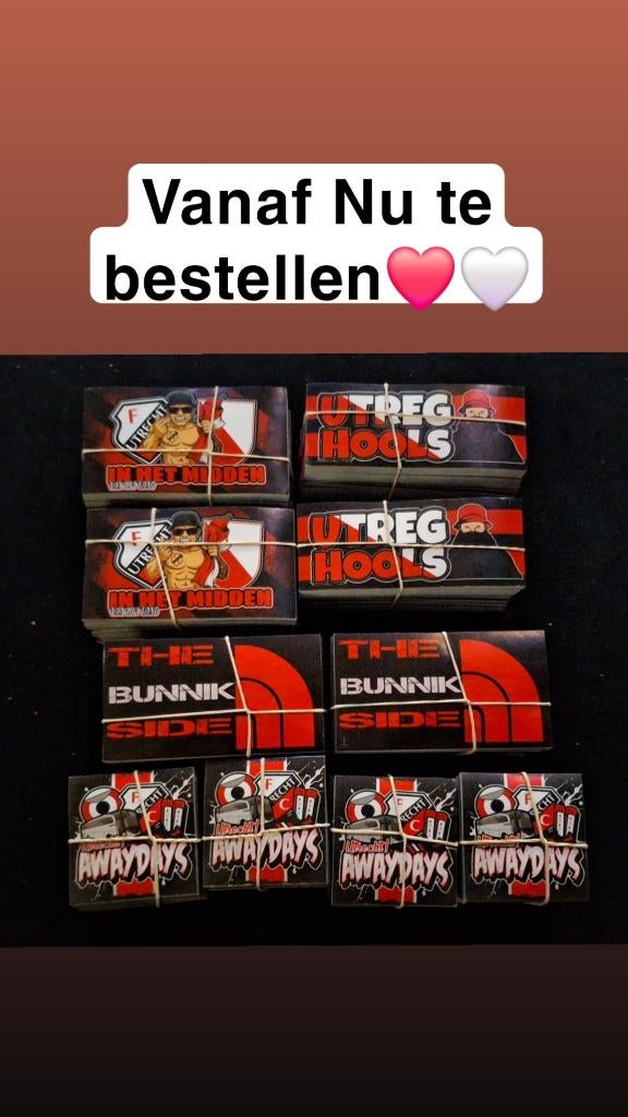 Fc utrecht stickers, Verzamelen, Sportartikelen en Voetbal, Ophalen of Verzenden, Nieuw, F.C. Utrecht, Poster, Plaatje of Sticker