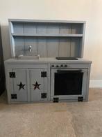 Houten speelkeuken met kraantje, krijtbord en opbergruimte., Kinderen en Baby's, Ophalen, Gebruikt, Hout, Speelkeuken
