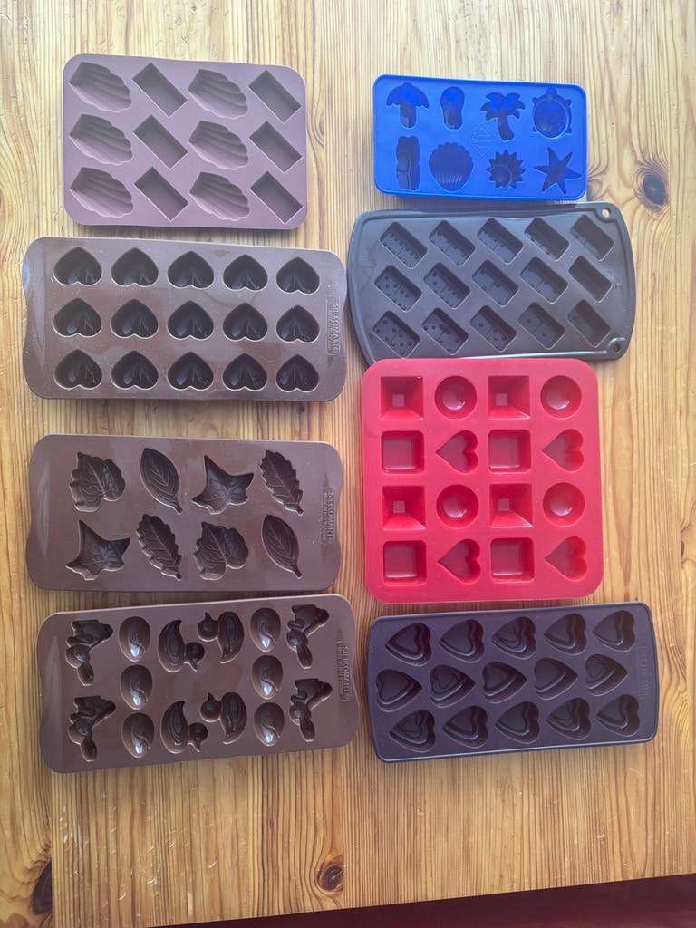 Siliconen bonbon vormen, 8 stuks, Hobby en Vrije tijd, Taarten en Cupcakes maken, Ophalen, Zo goed als nieuw, Bakvorm