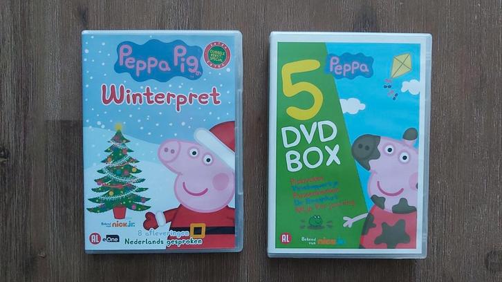 Peppa Pig - Winterpret + 5 dvd box Seizoen 1 - krasvrij!, Cd's en Dvd's, Dvd's | Kinderen en Jeugd, Zo goed als nieuw, Tv fictie