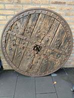 Antiek eiken wiel met ijzeren rand - ca. 150 jaar oud, Antiek en Kunst, Ophalen